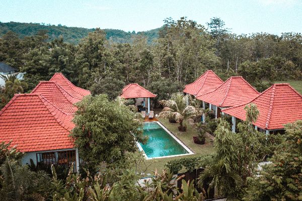 Ubytování v rodinném resortu na poloostově Bukit, Bali